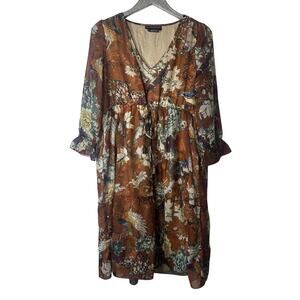 Hemant & Nandita Floral Print Dress